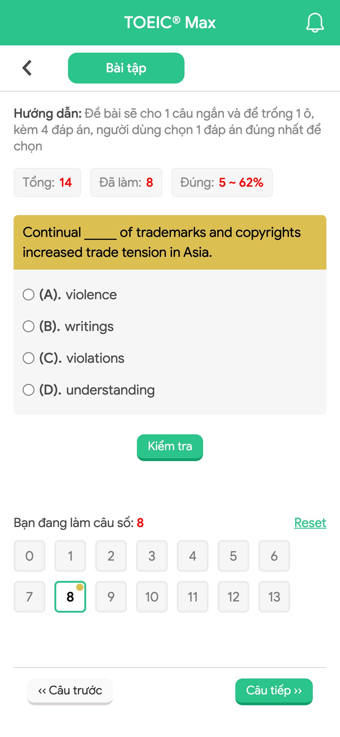 Continual _____ of trademarks and copyrights increased trade tension in Asia.