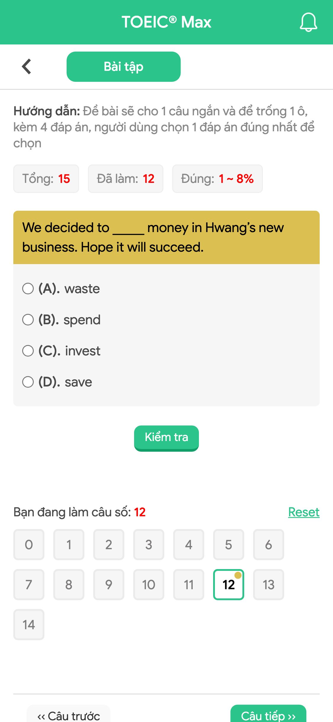 We decided to _____ money in Hwang’s new business. Hope it will succeed.