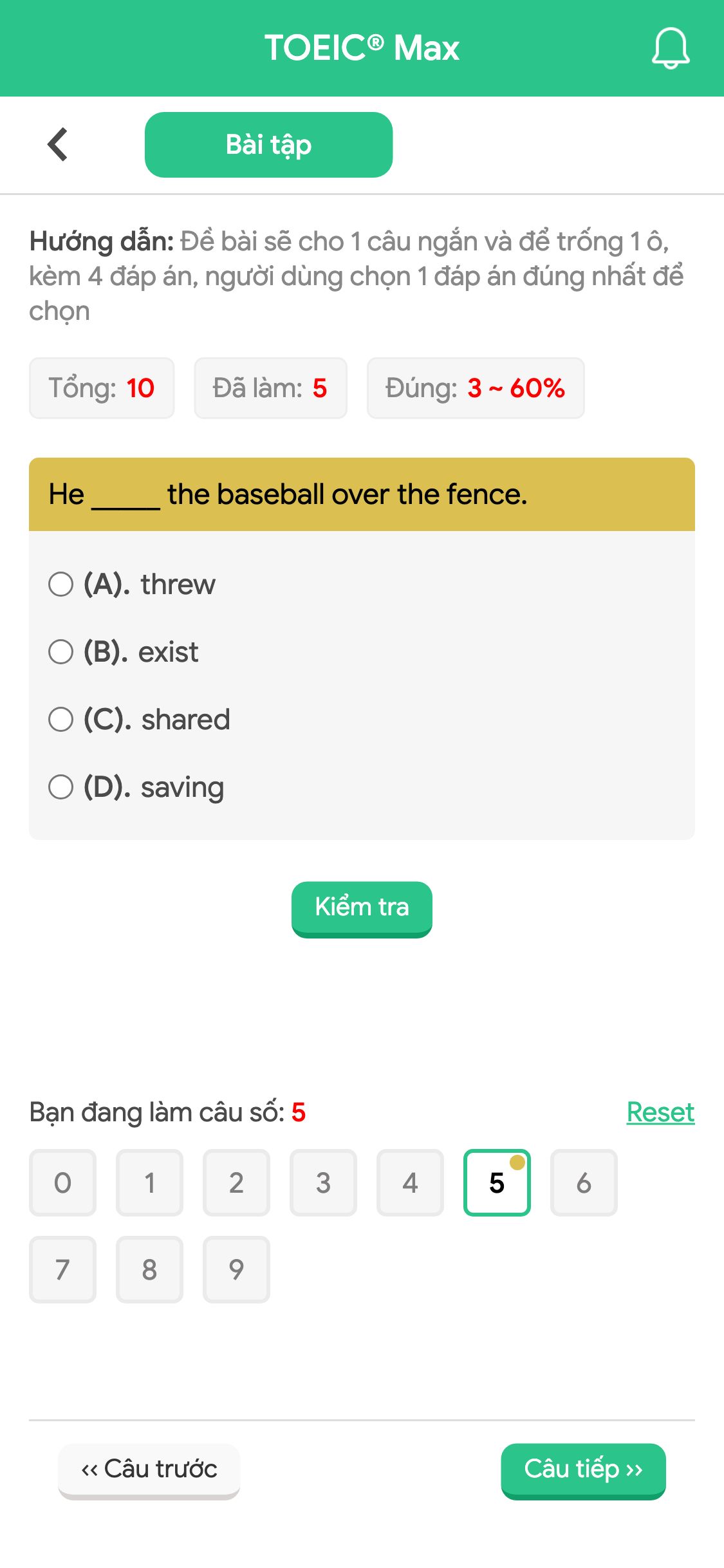 He _____ the baseball over the fence.