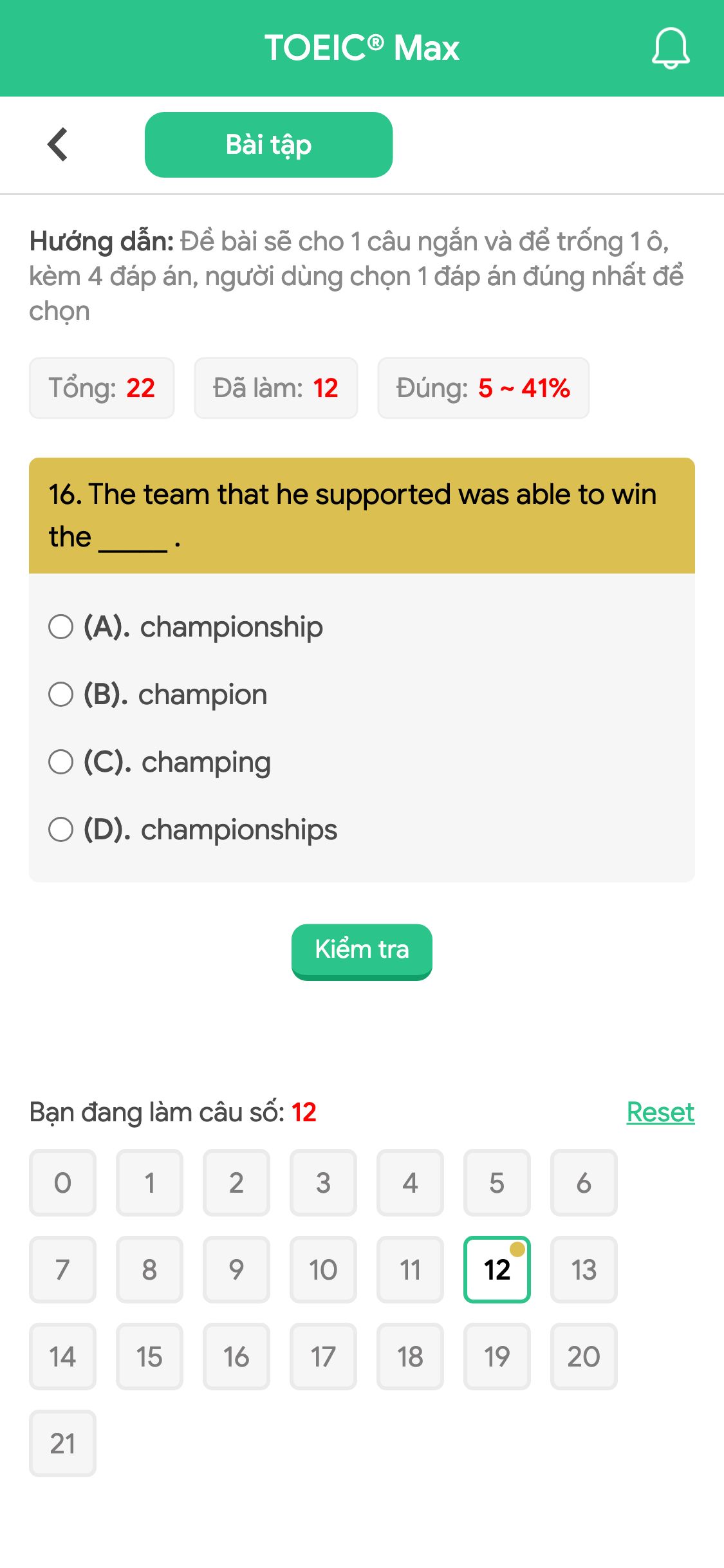 16. The team that he supported was able to win the _____ .