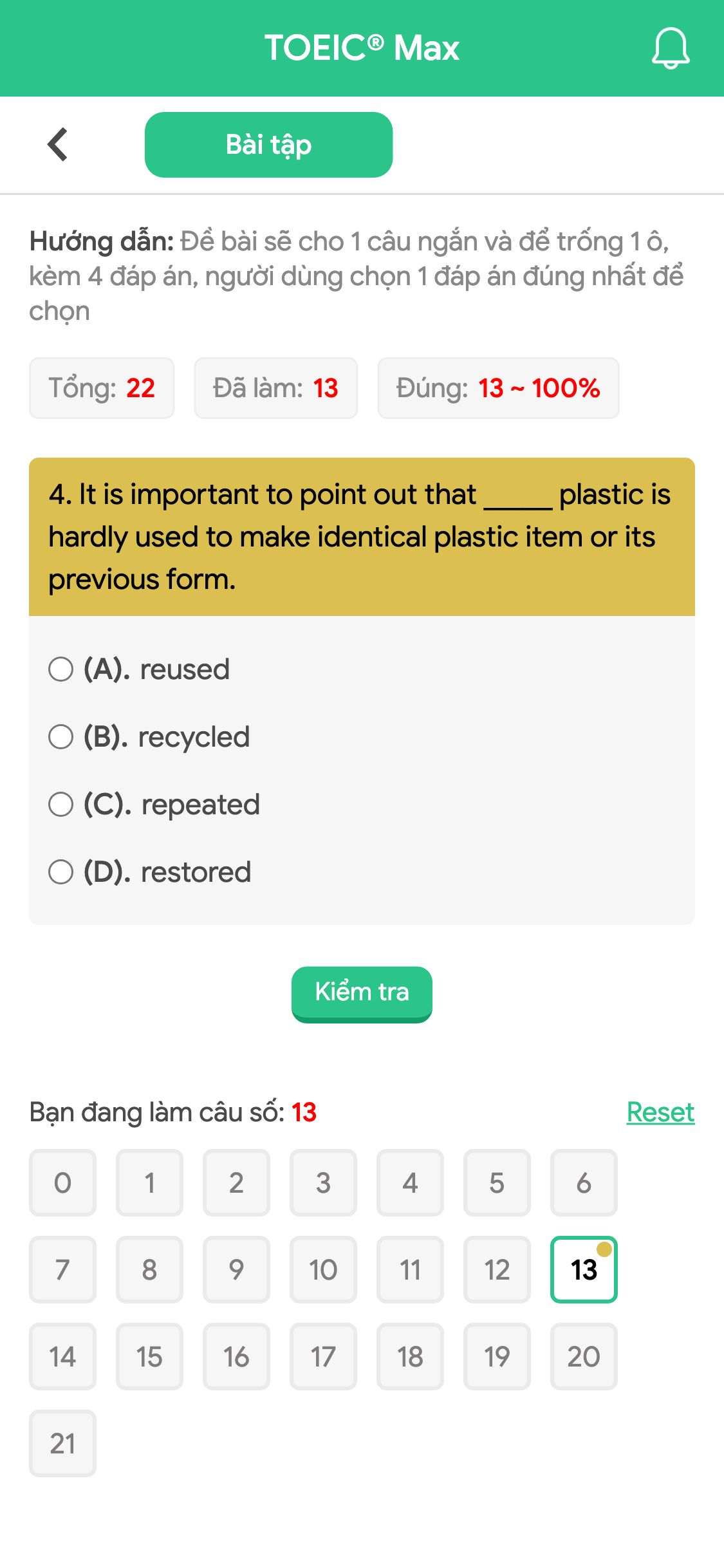 4. It is important to point out that _____ plastic is hardly used to make identical plastic item or its previous form.