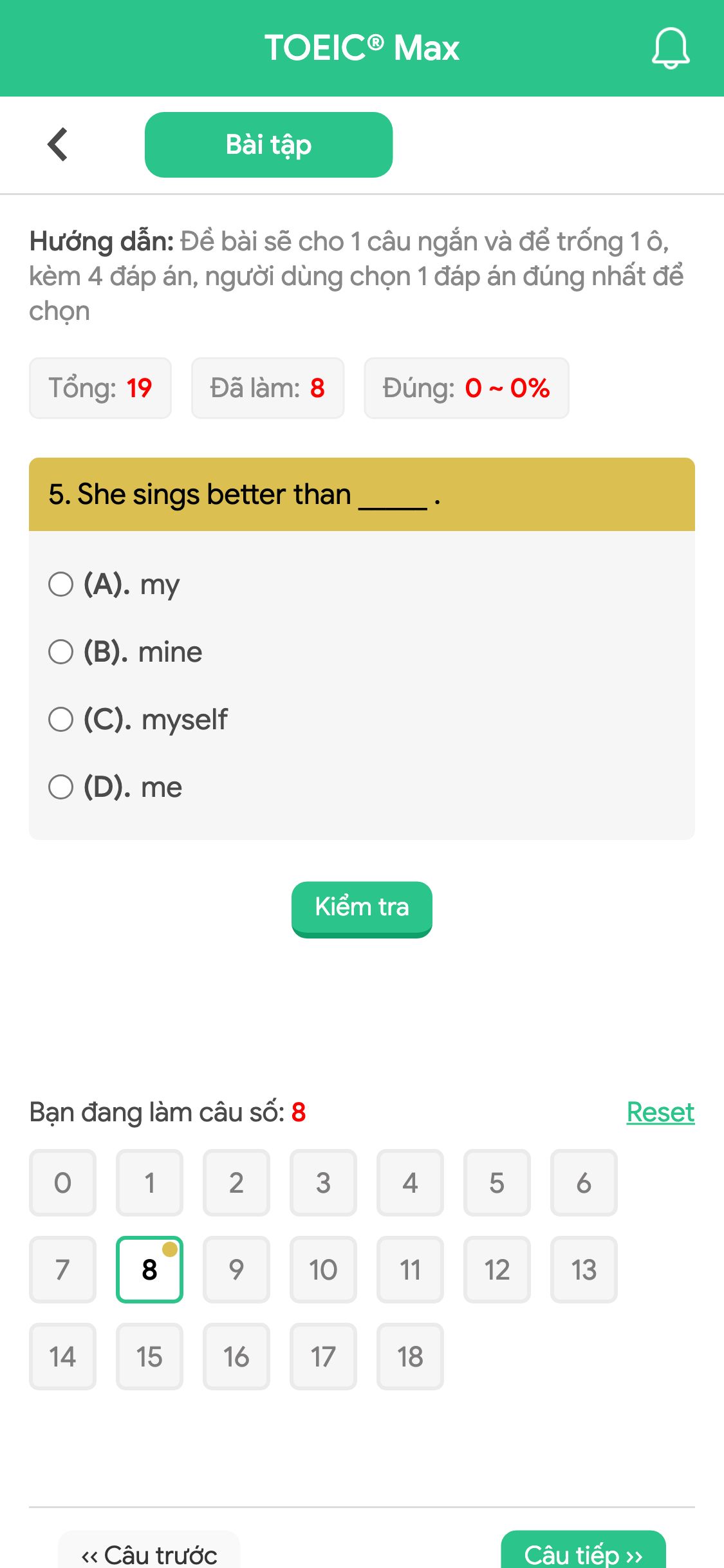 5. She sings better than _____ .