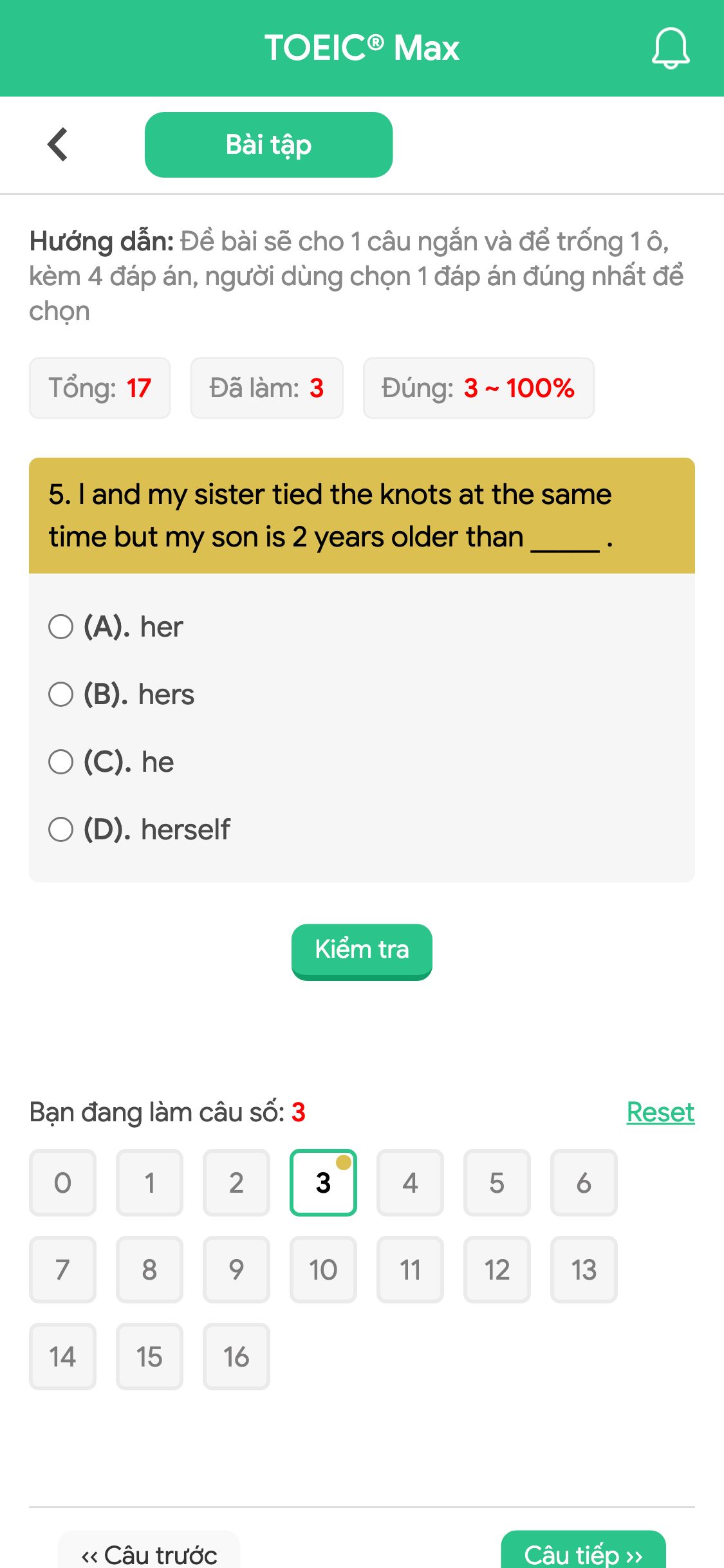 5. I and my sister tied the knots at the same time but my son is 2 years older than _____ .