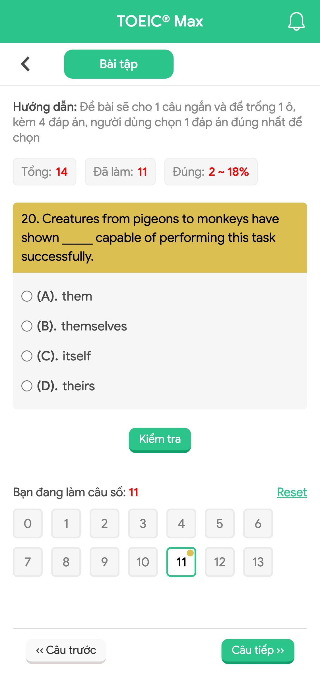 20. Creatures from pigeons to monkeys have shown _____ capable of performing this task successfully.