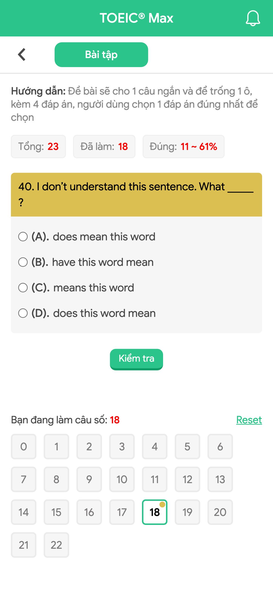 40. I don’t understand this sentence. What _____ ?