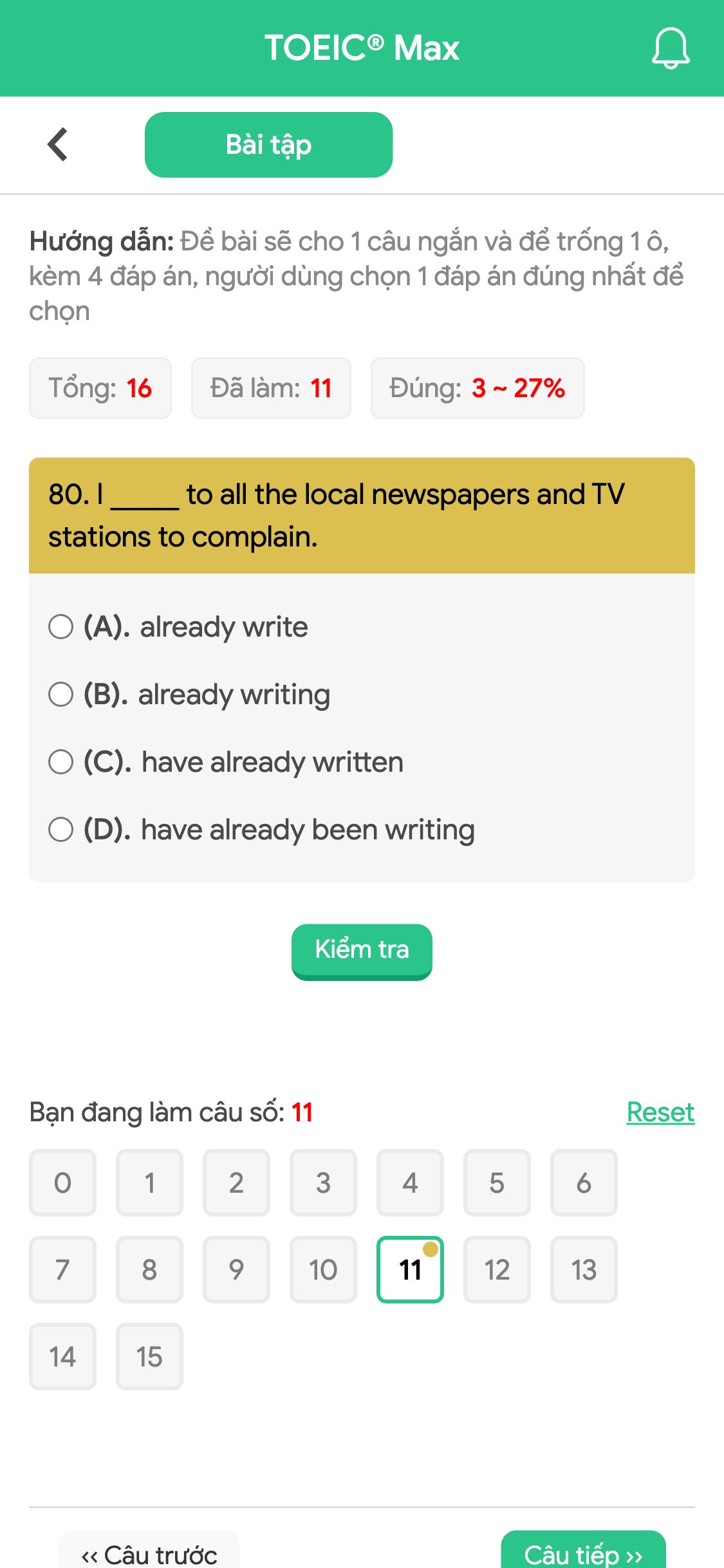80. I _____ to all the local newspapers and TV stations to complain.