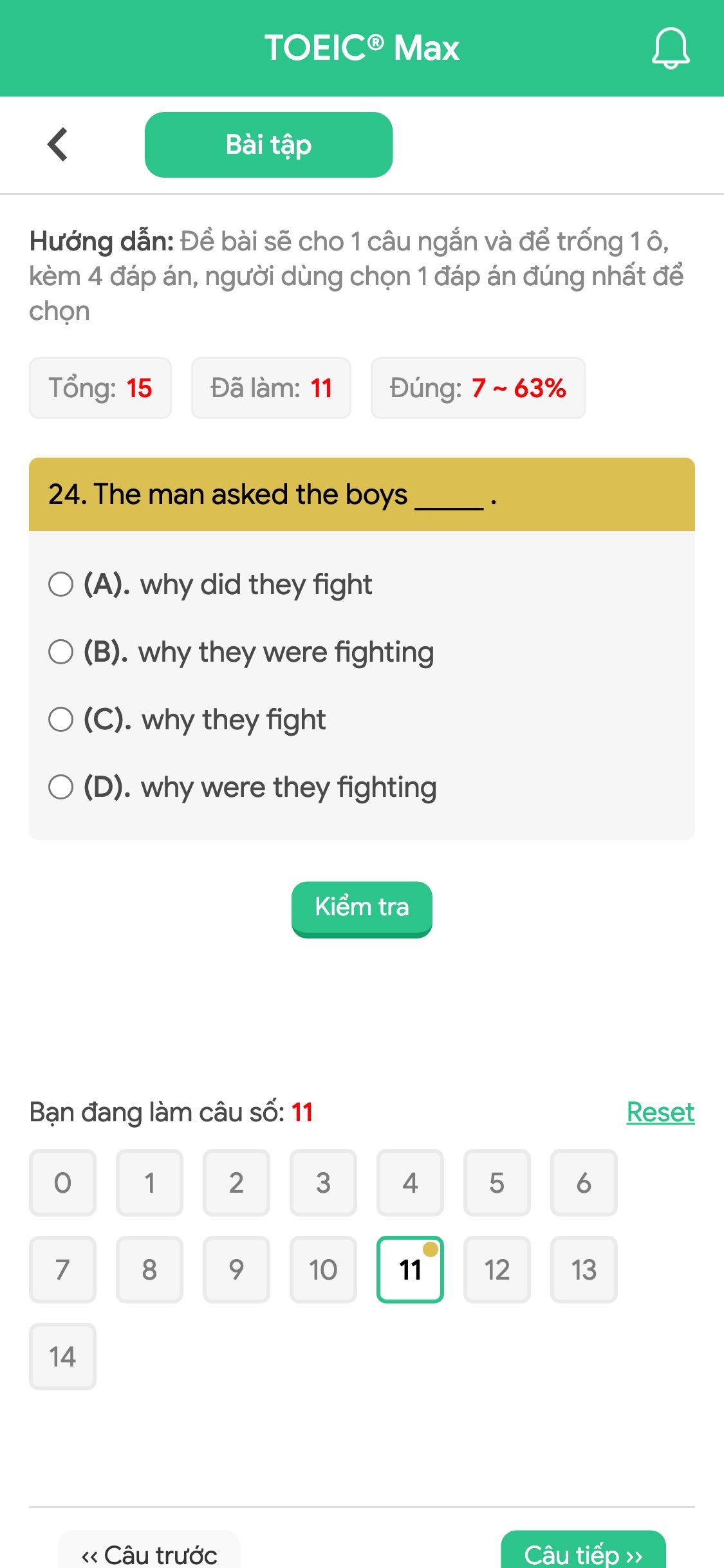 24. The man asked the boys _____ .