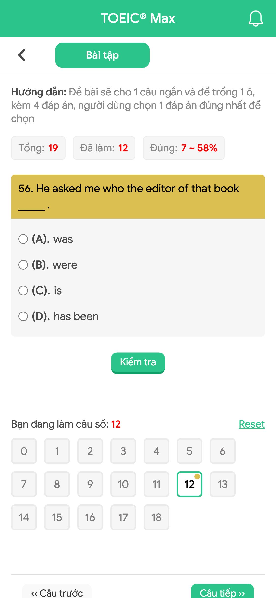 56. He asked me who the editor of that book _____ .