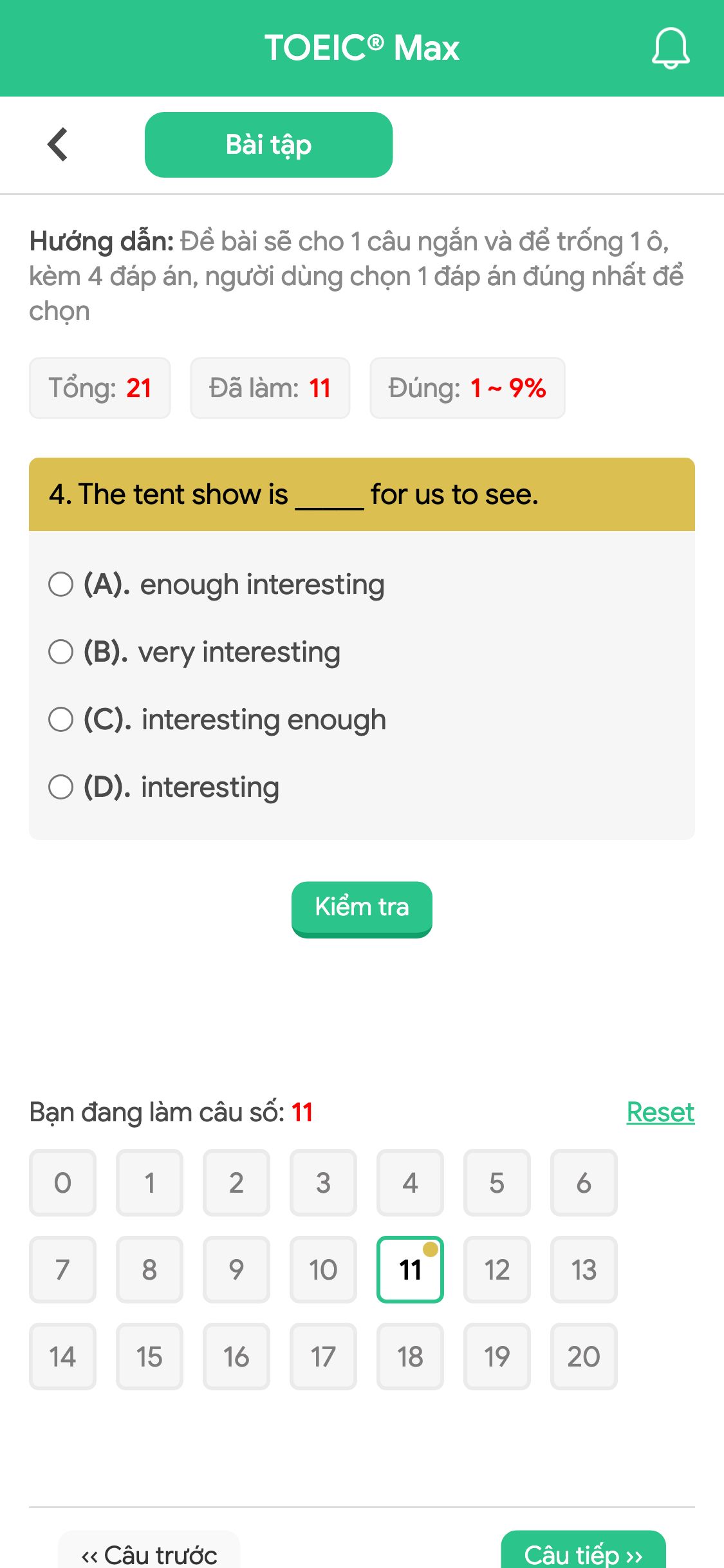 4. The tent show is _____ for us to see.