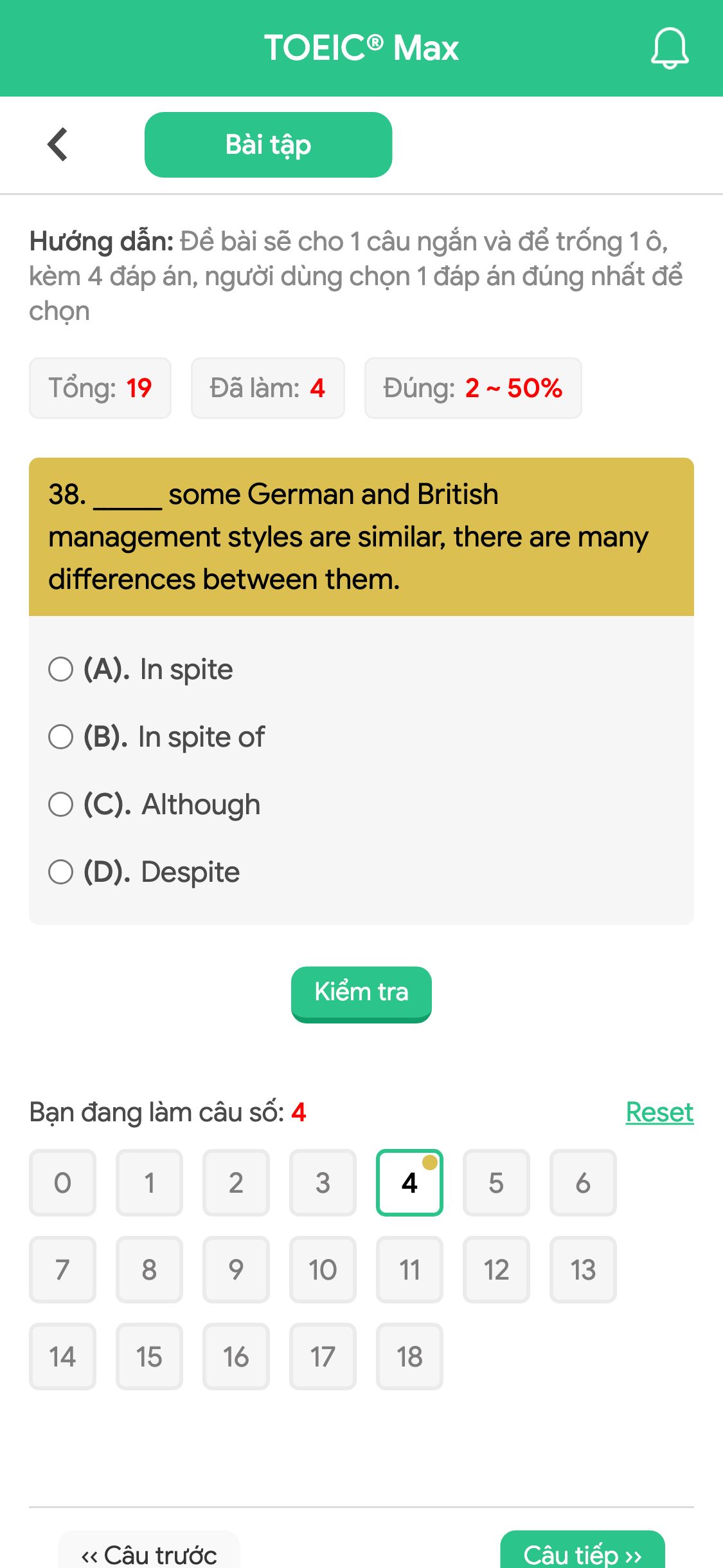 38. _____ some German and British management styles are similar, there are many differences between them.