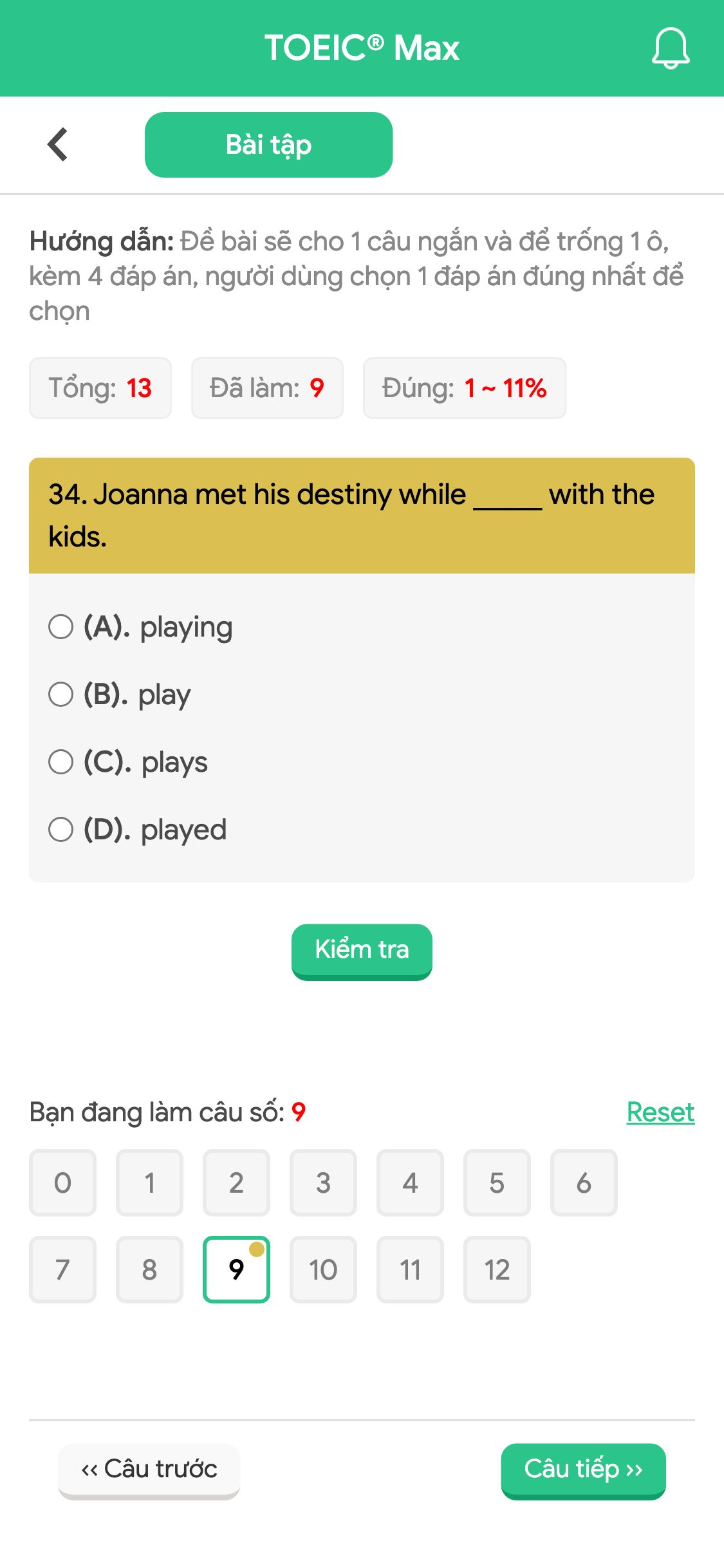 34. Joanna met his destiny while _____ with the kids.