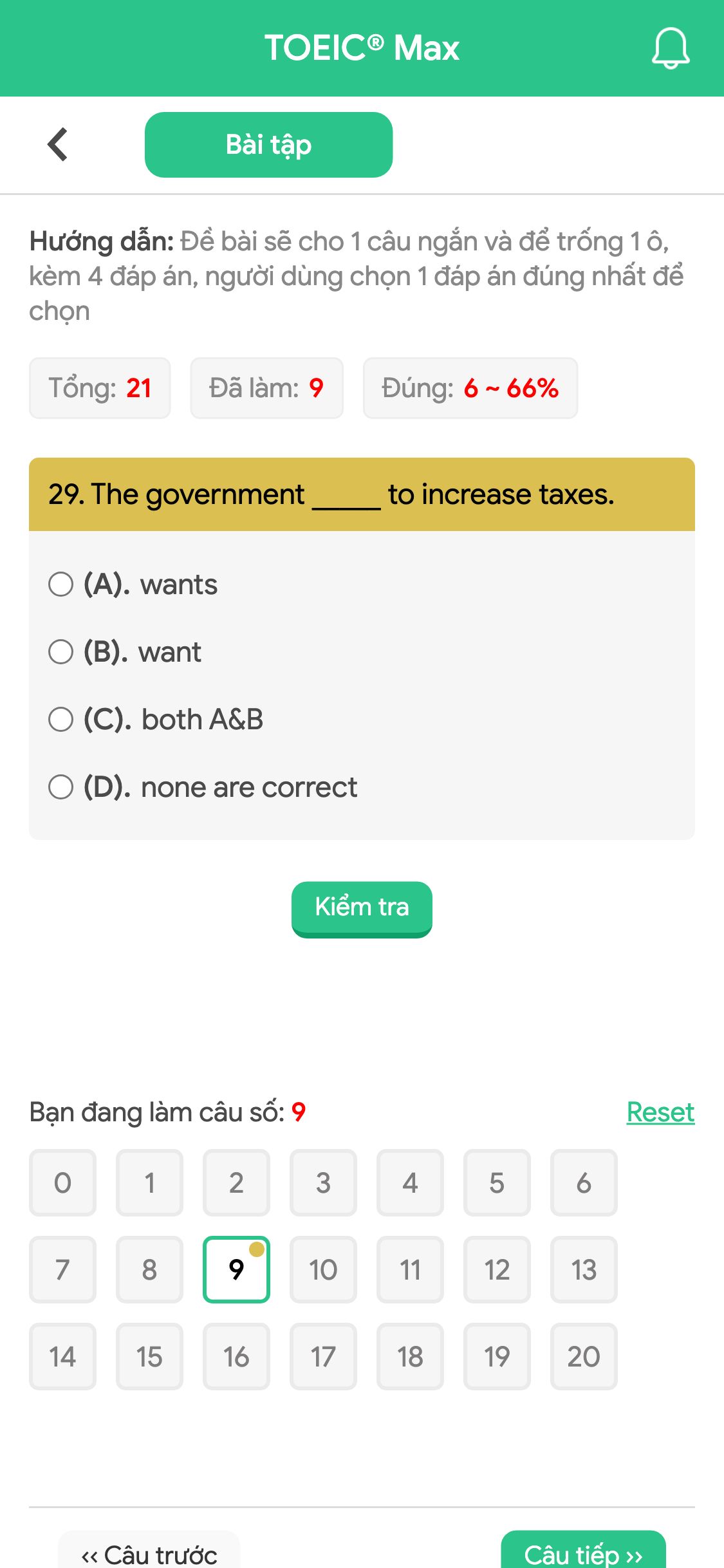 29. The government _____ to increase taxes.