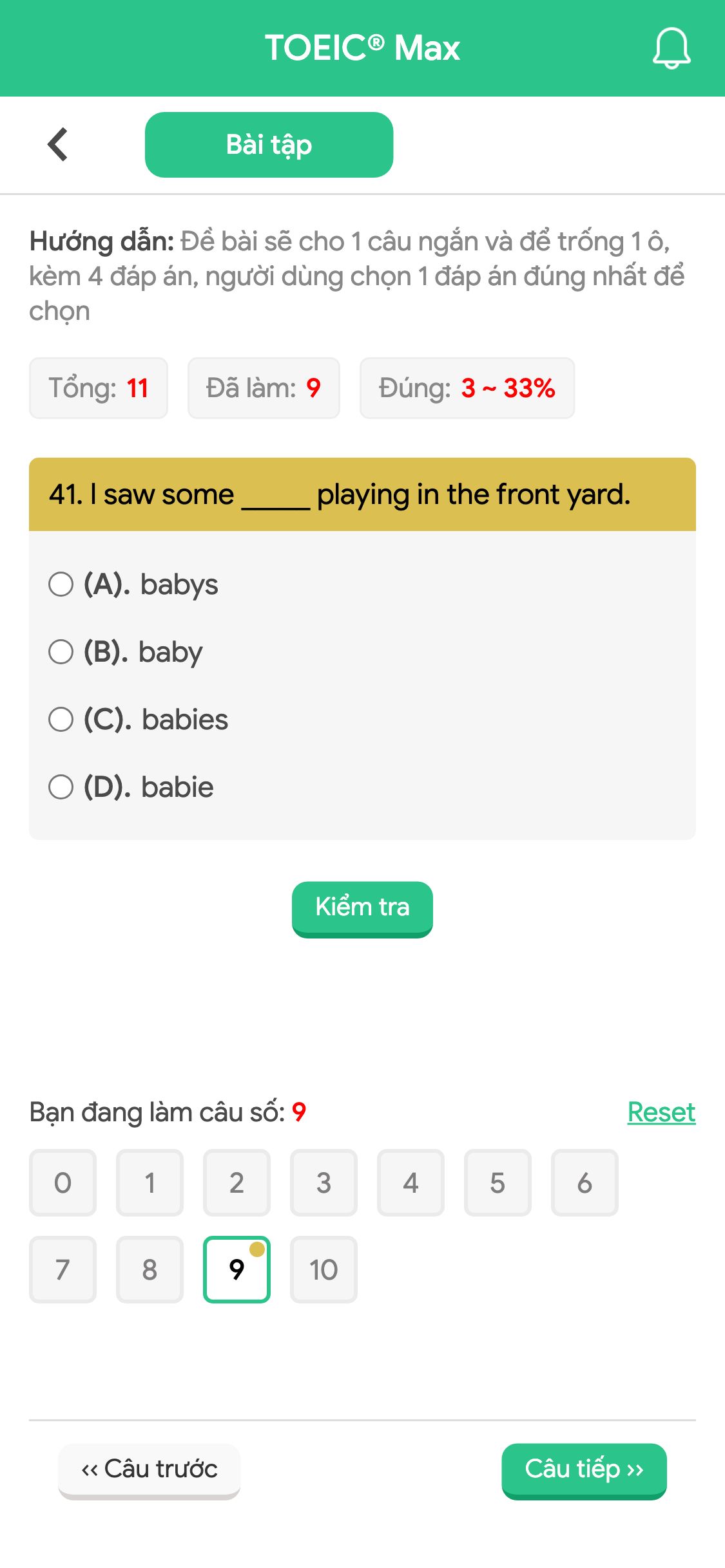 41. I saw some _____ playing in the front yard.