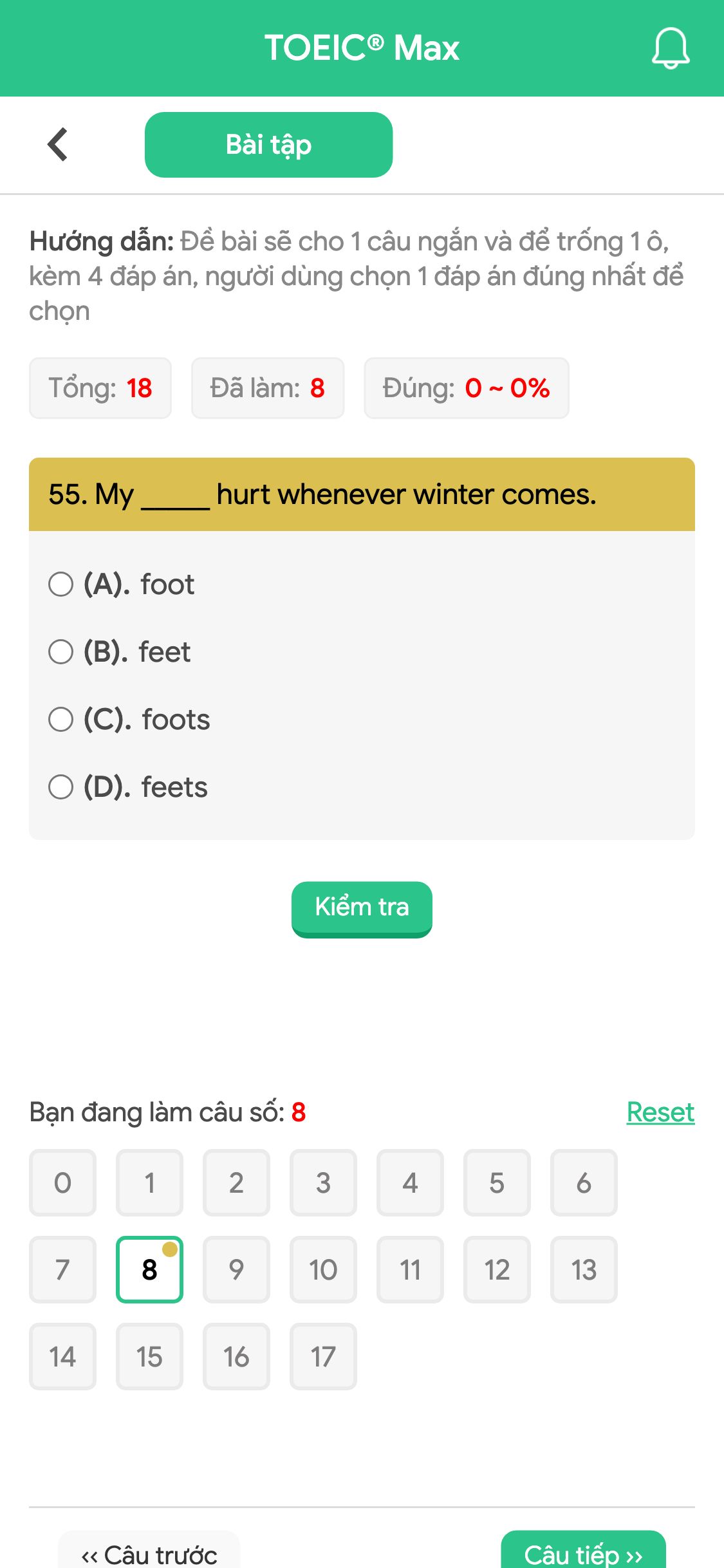 55. My _____ hurt whenever winter comes.