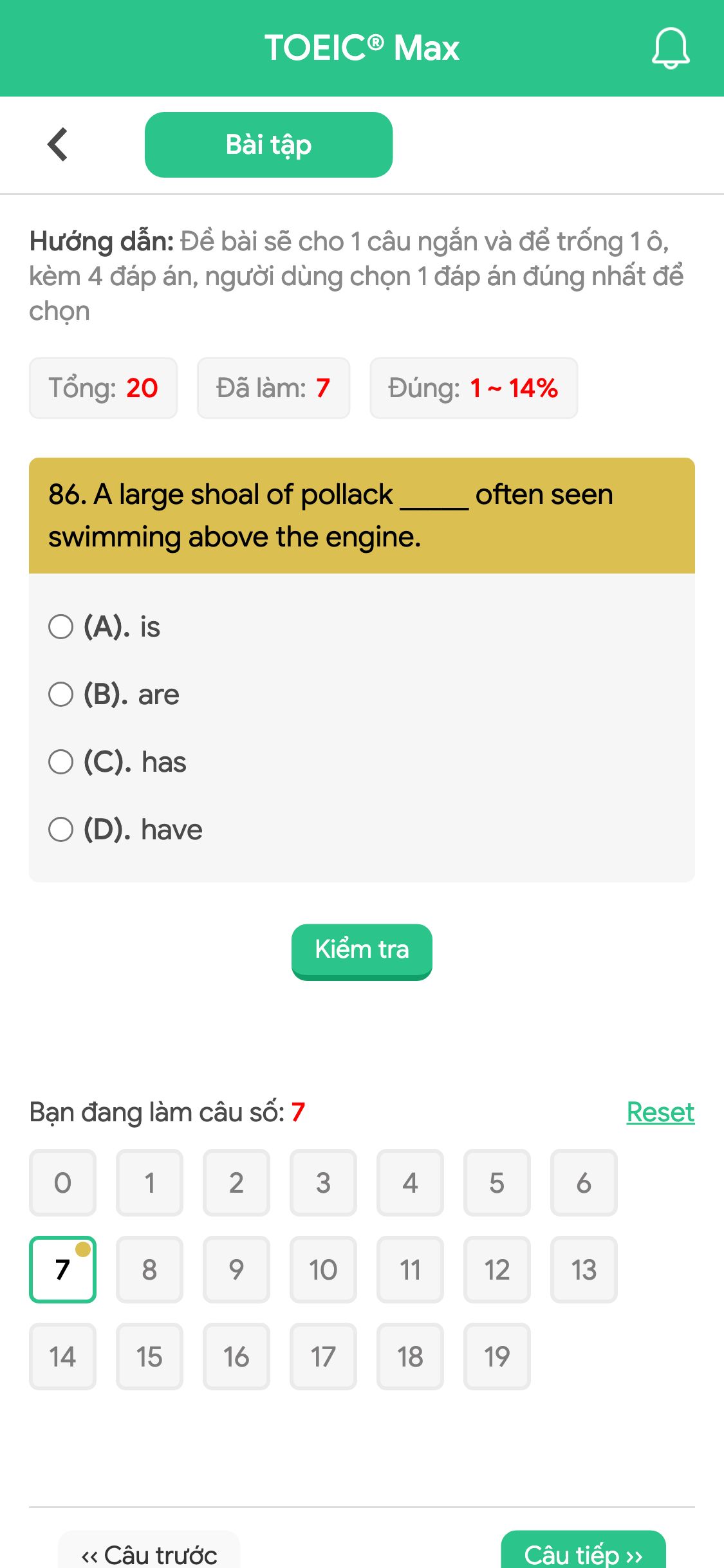 86. A large shoal of pollack _____ often seen swimming above the engine.