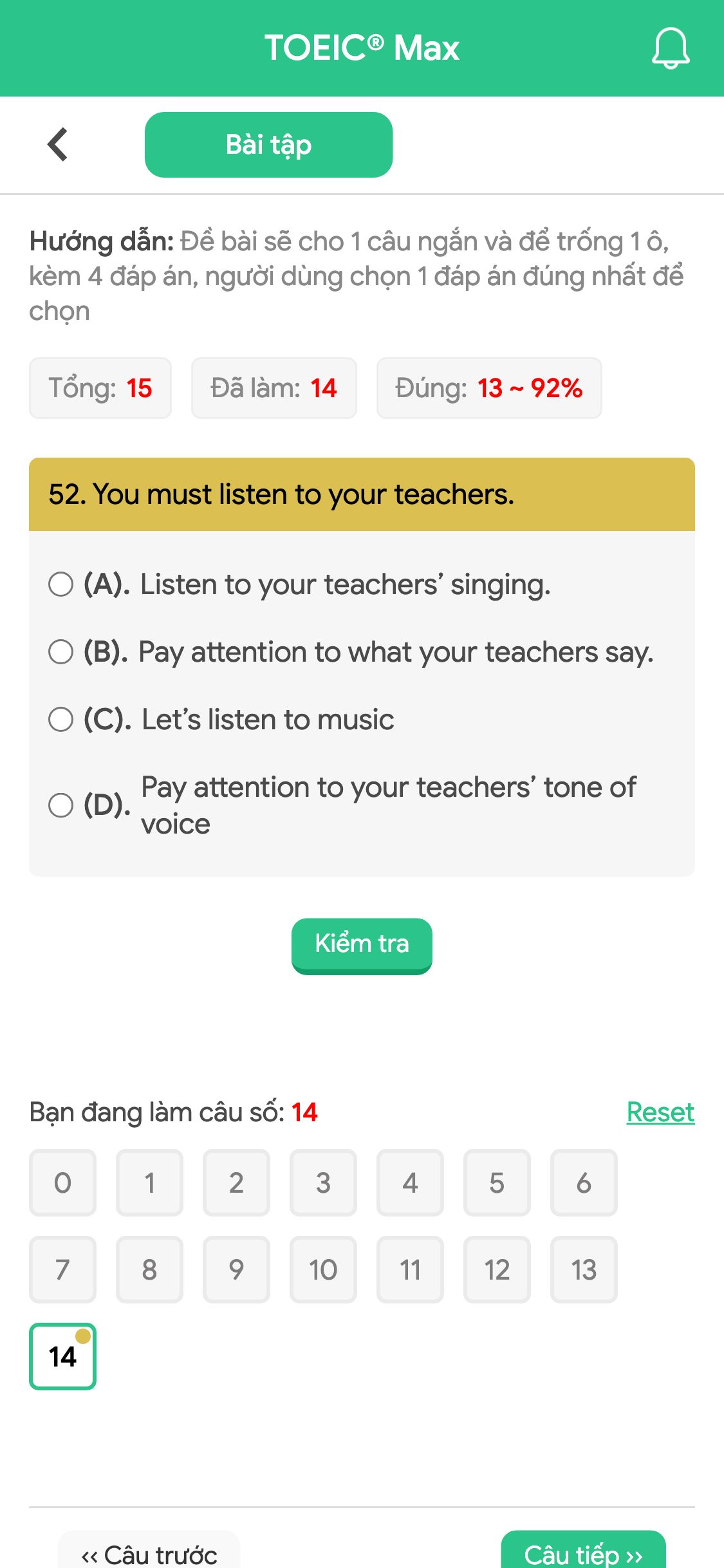 52. You must listen to your teachers.