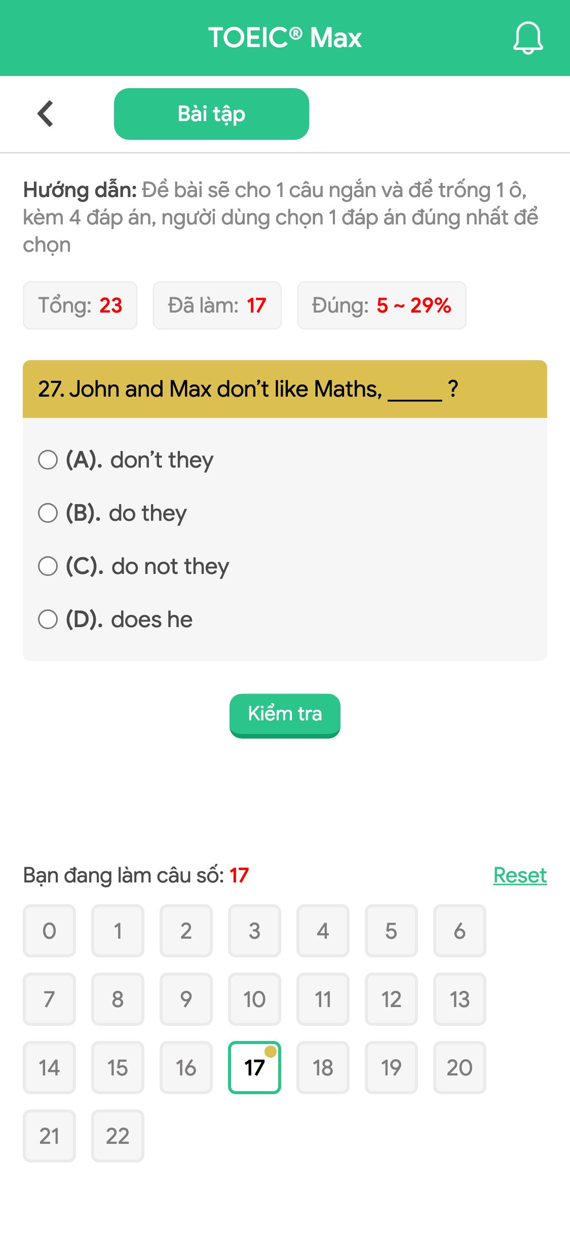 27. John and Max don’t like Maths, _____ ?