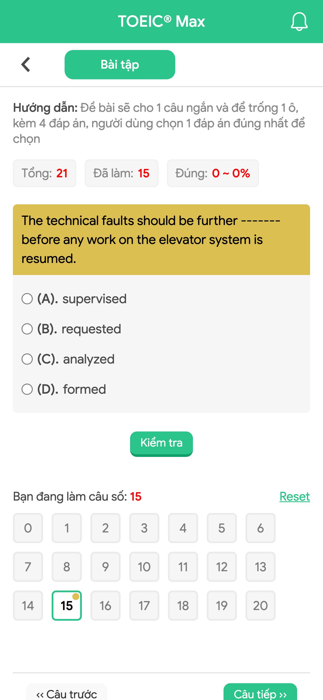 The technical faults should be further ------- before any work on the elevator system is resumed.