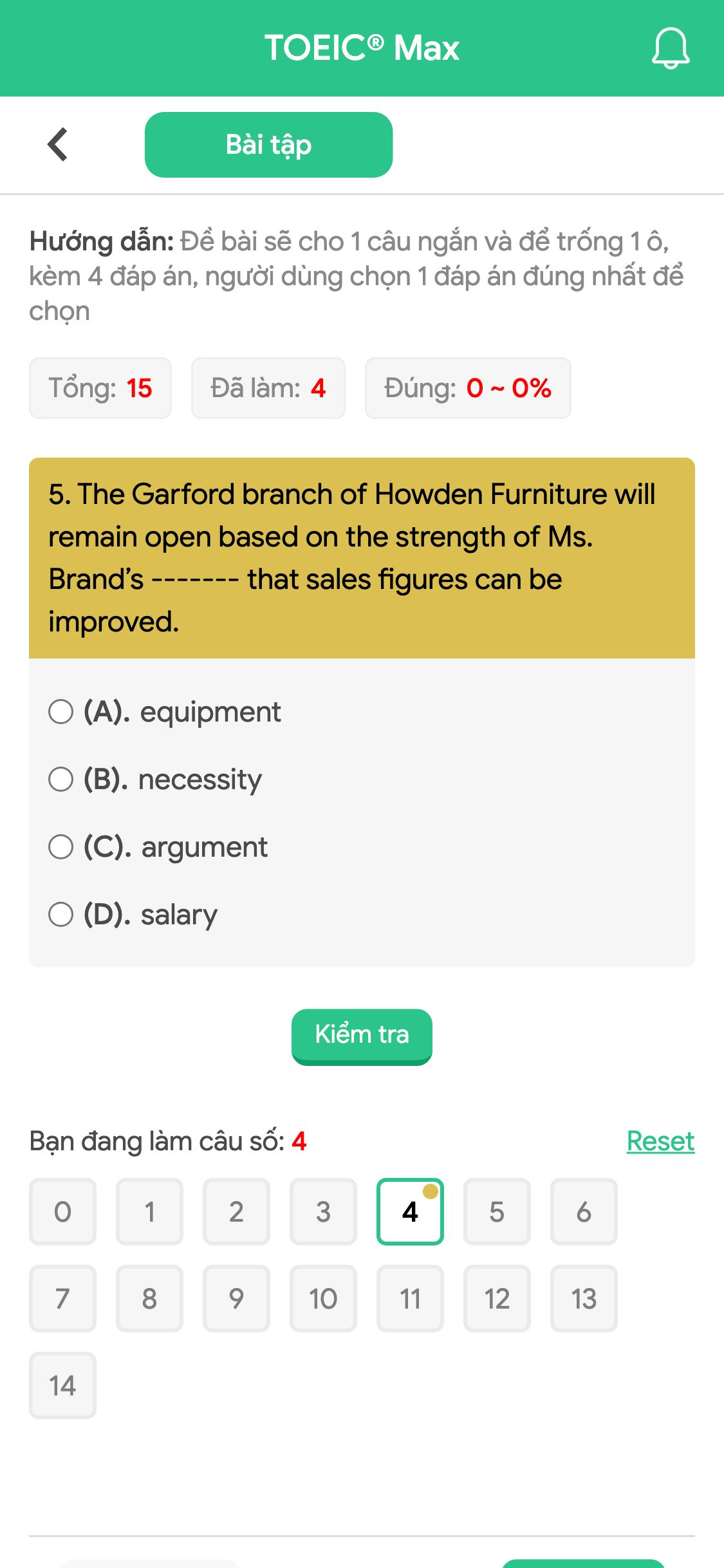 5. The Garford branch of Howden Furniture will remain open based on the strength of Ms. Brand’s ------- that sales figures can be improved.