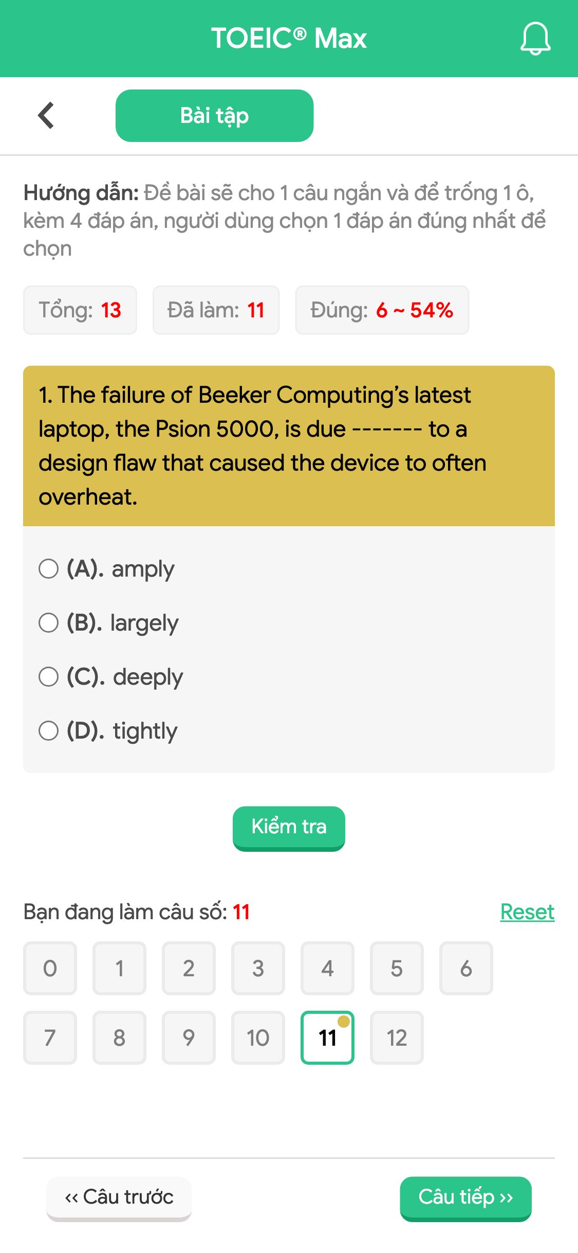 1. The failure of Beeker Computing’s latest laptop, the Psion 5000, is due ------- to a design flaw that caused the device to often overheat.