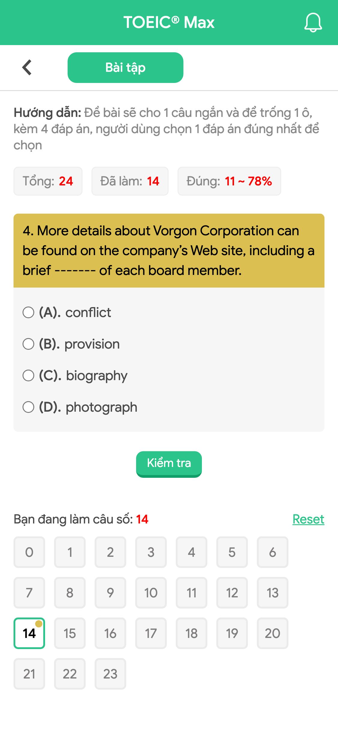 4. More details about Vorgon Corporation can be found on the company’s Web site, including a brief ------- of each board member.