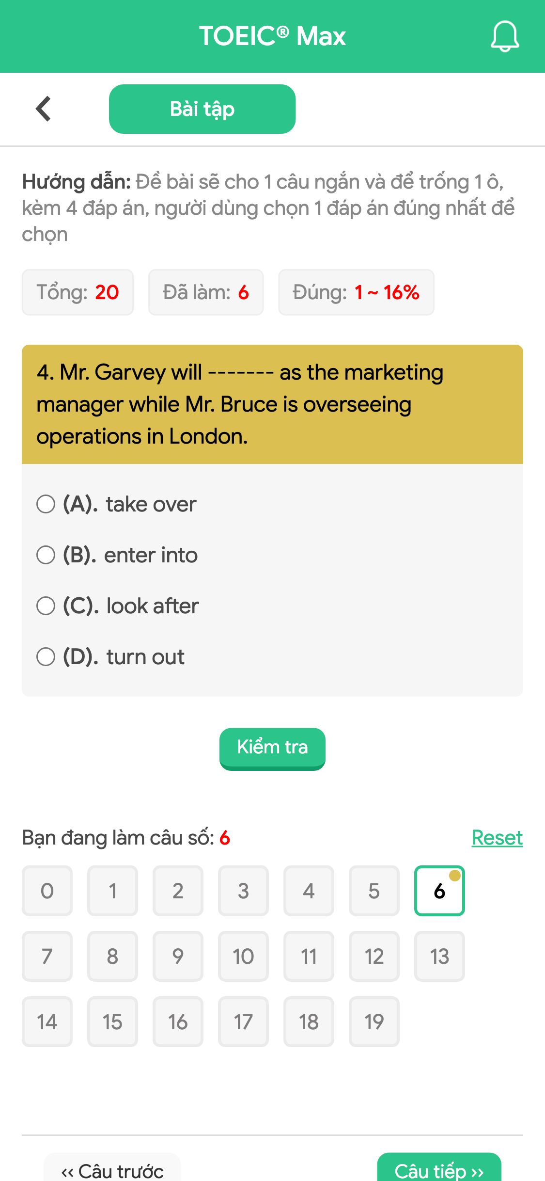 4. Mr. Garvey will ------- as the marketing manager while Mr. Bruce is overseeing operations in London.