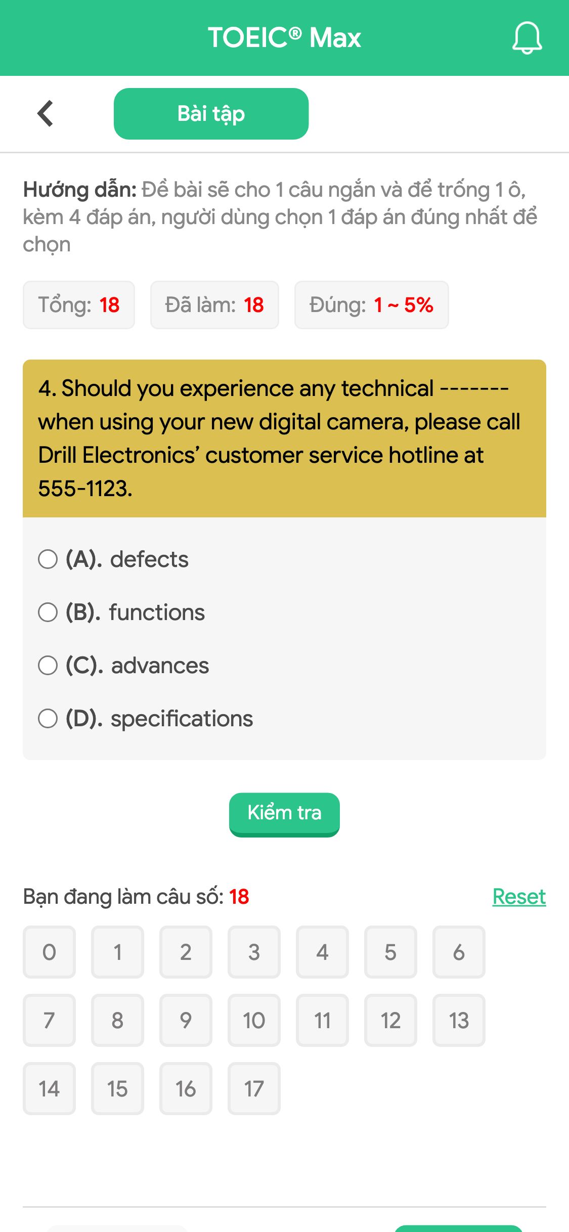 4. Should you experience any technical ------- when using your new digital camera, please call Drill Electronics’ customer service hotline at 555-1123.