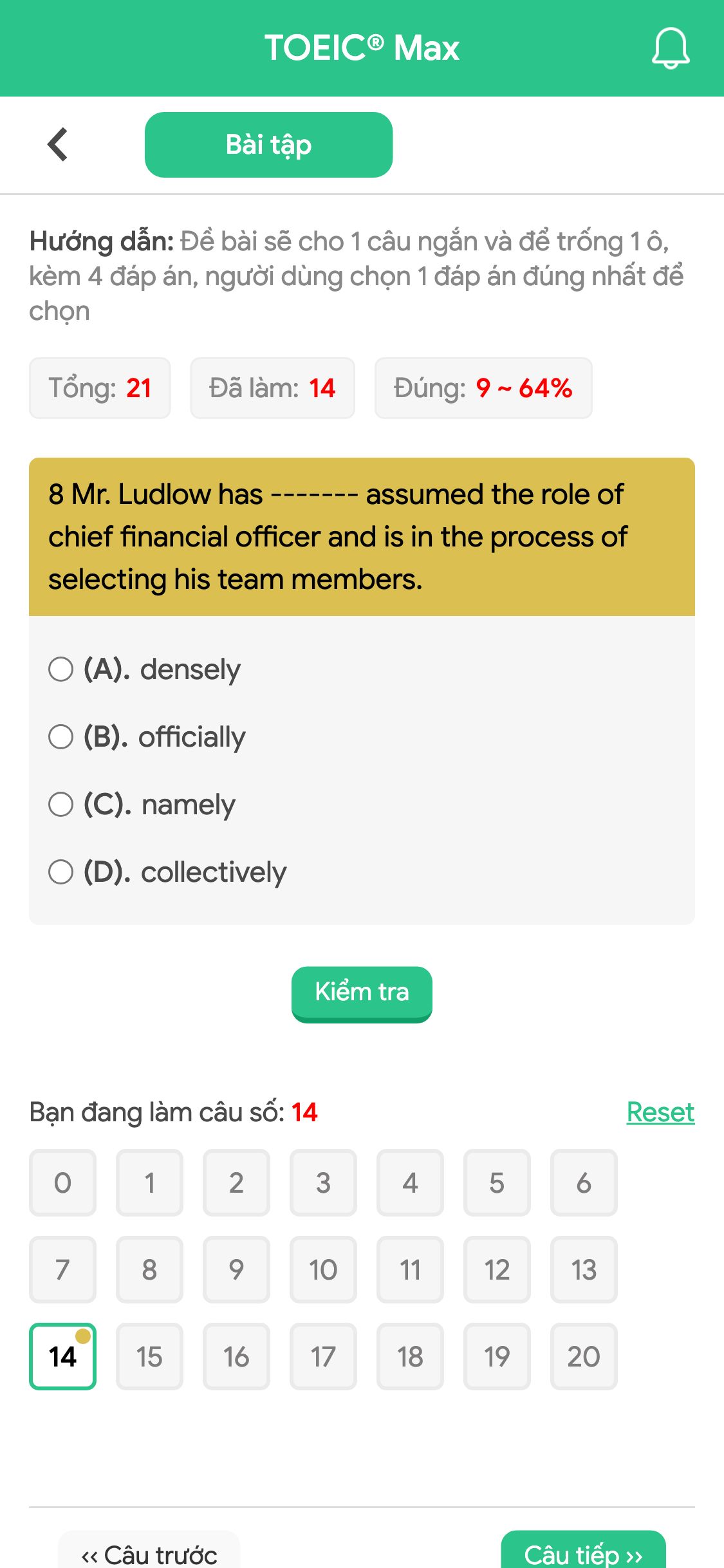 8 Mr. Ludlow has ------- assumed the role of chief financial officer and is in the process of selecting his team members.