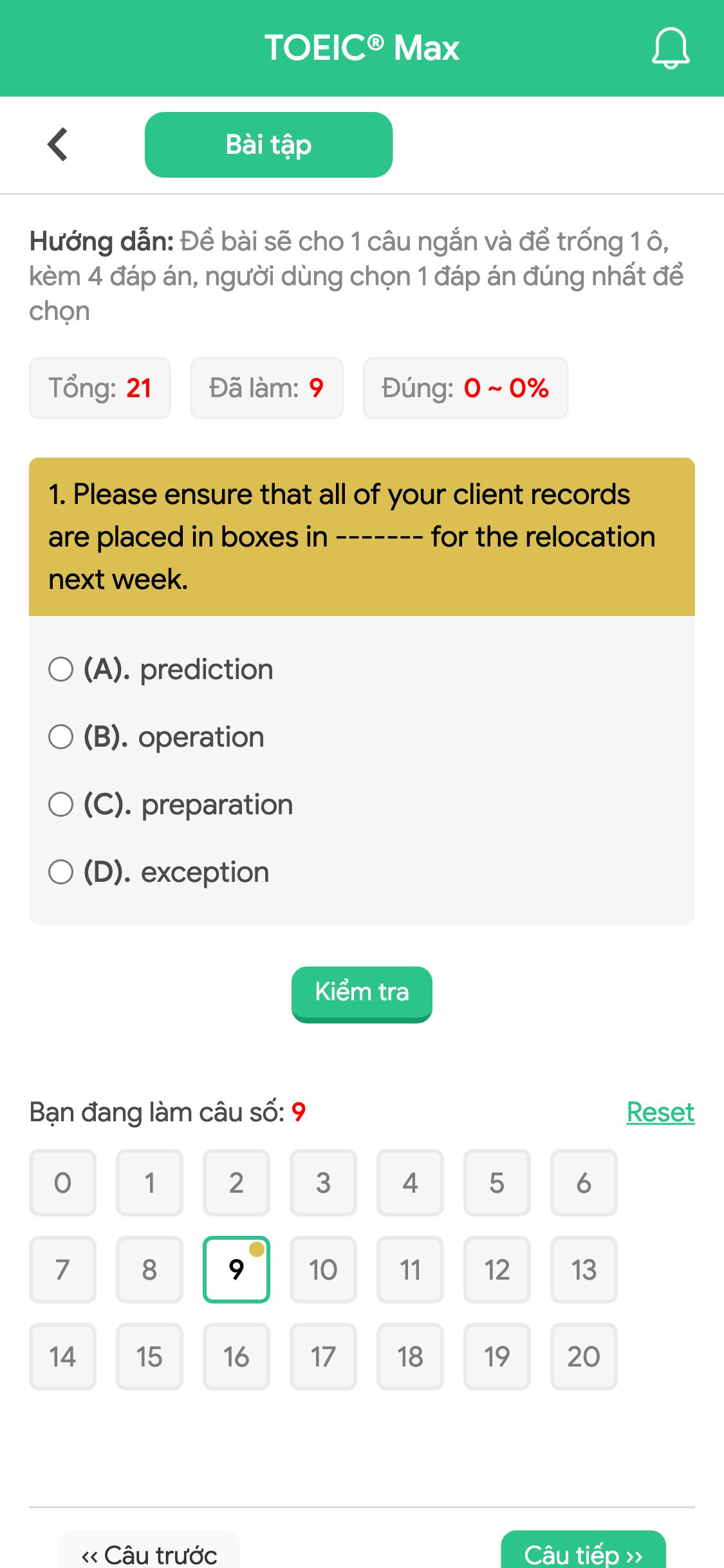 1. Please ensure that all of your client records are placed in boxes in ------- for the relocation next week.